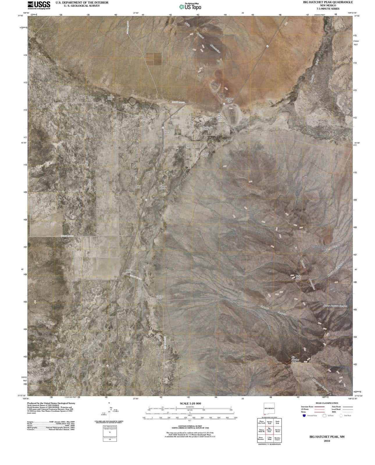 2010 Big Hatchet Peak, NM - New Mexico - USGS Topographic Map