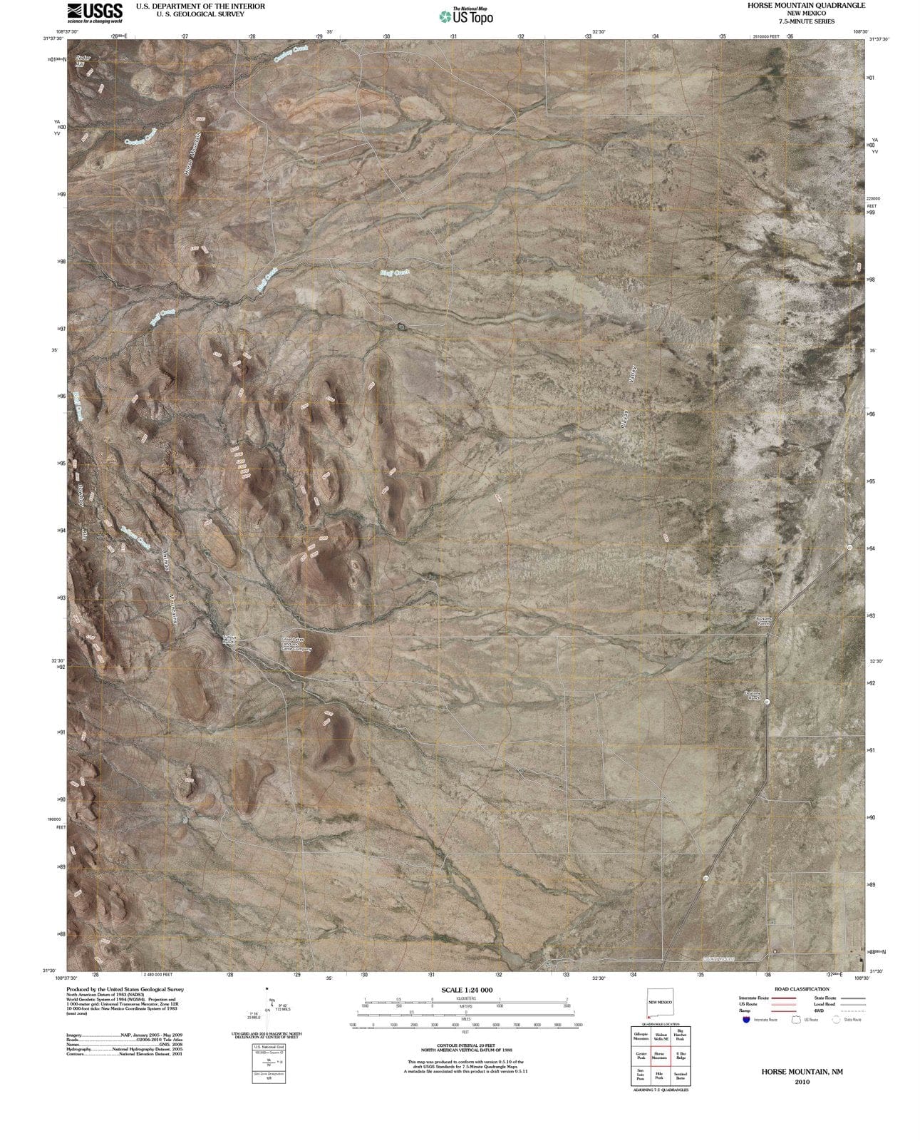 2010 Horse Mountain, NM - New Mexico - USGS Topographic Map