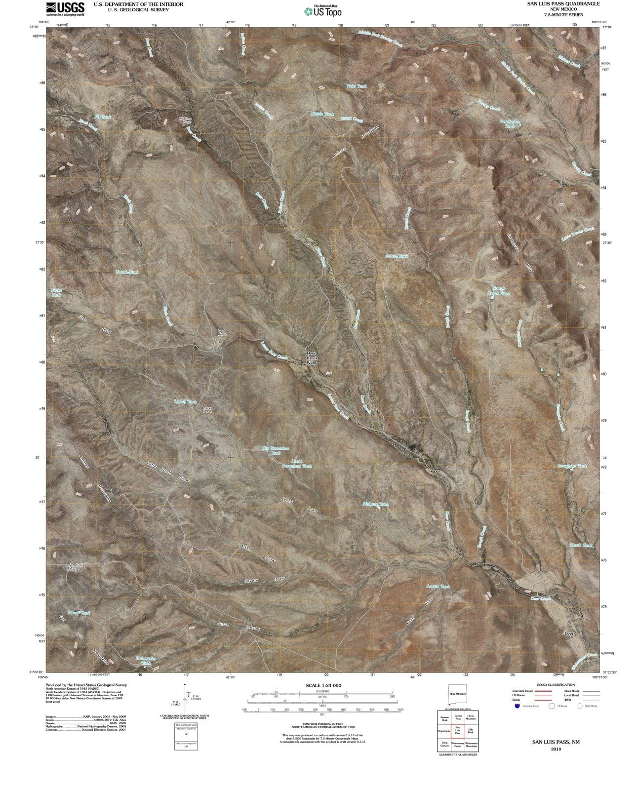 2010 San Luis Pass, NM - New Mexico - USGS Topographic Map