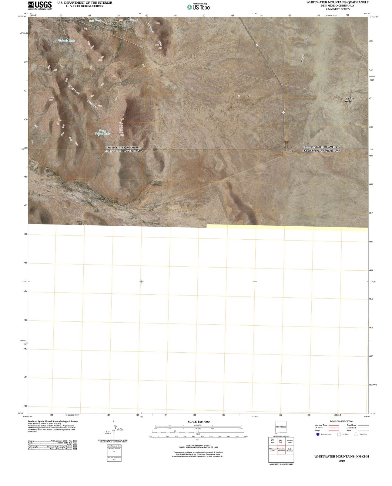2010 Whitewater Mountains, NM - New Mexico - USGS Topographic Map