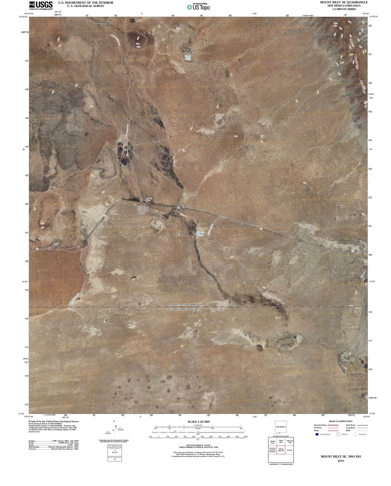 2010 Mount Riley, NM - New Mexico - USGS Topographic Map v2