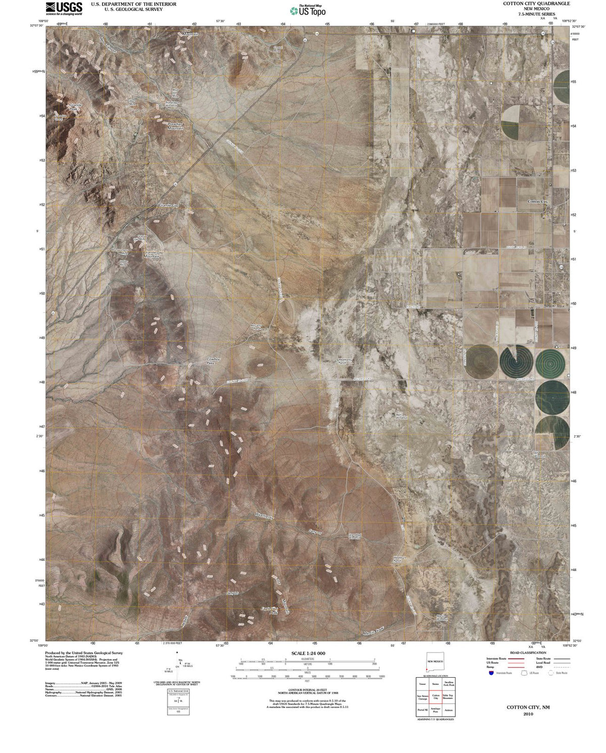 2010 Cotton City, NM - New Mexico - USGS Topographic Map