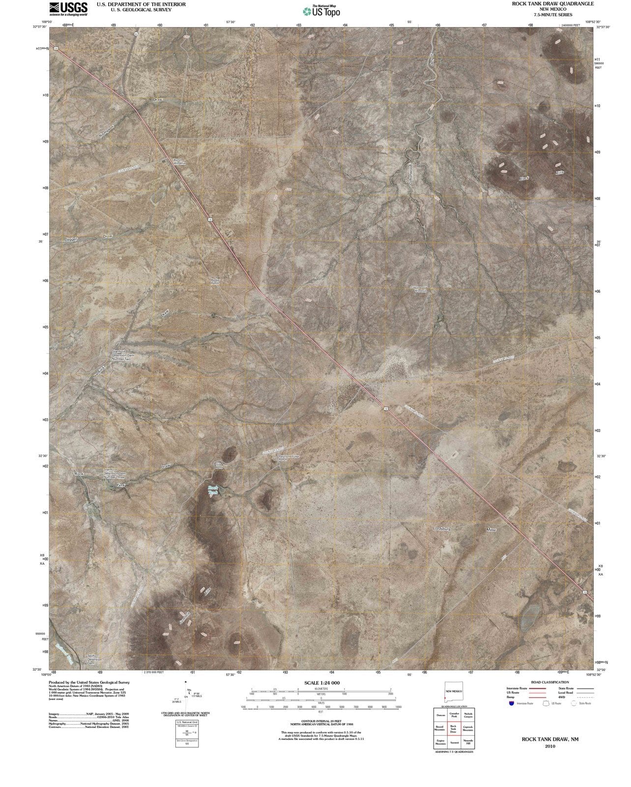 2010 Rock Tankraw, NM - New Mexico - USGS Topographic Map