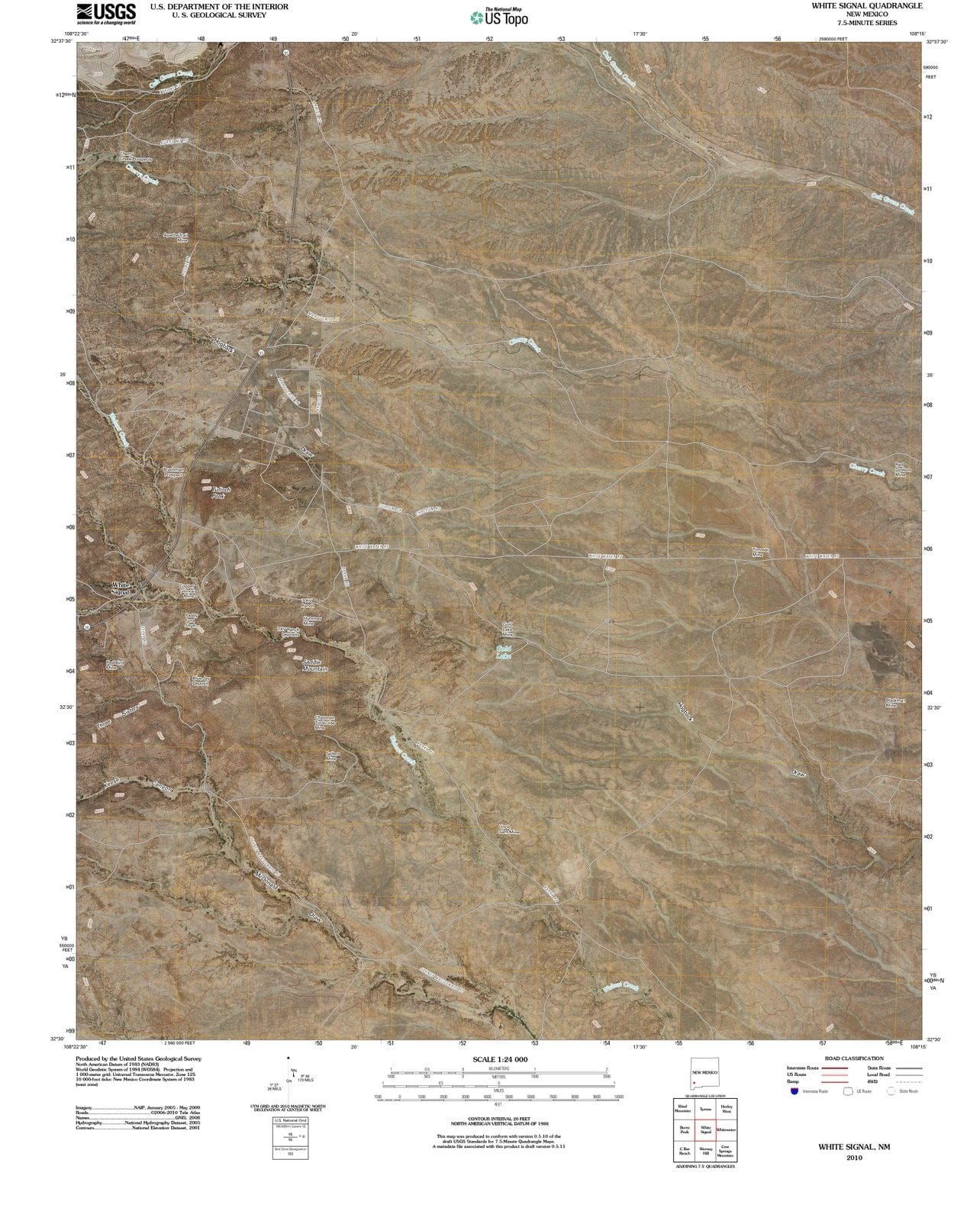 2010 White Signal, NM - New Mexico - USGS Topographic Map