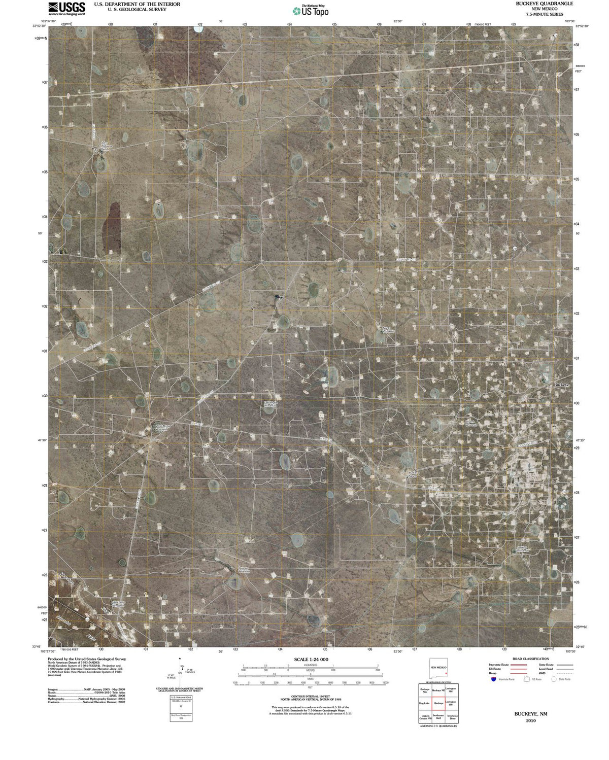 2010 Buckeye, NM - New Mexico - USGS Topographic Map