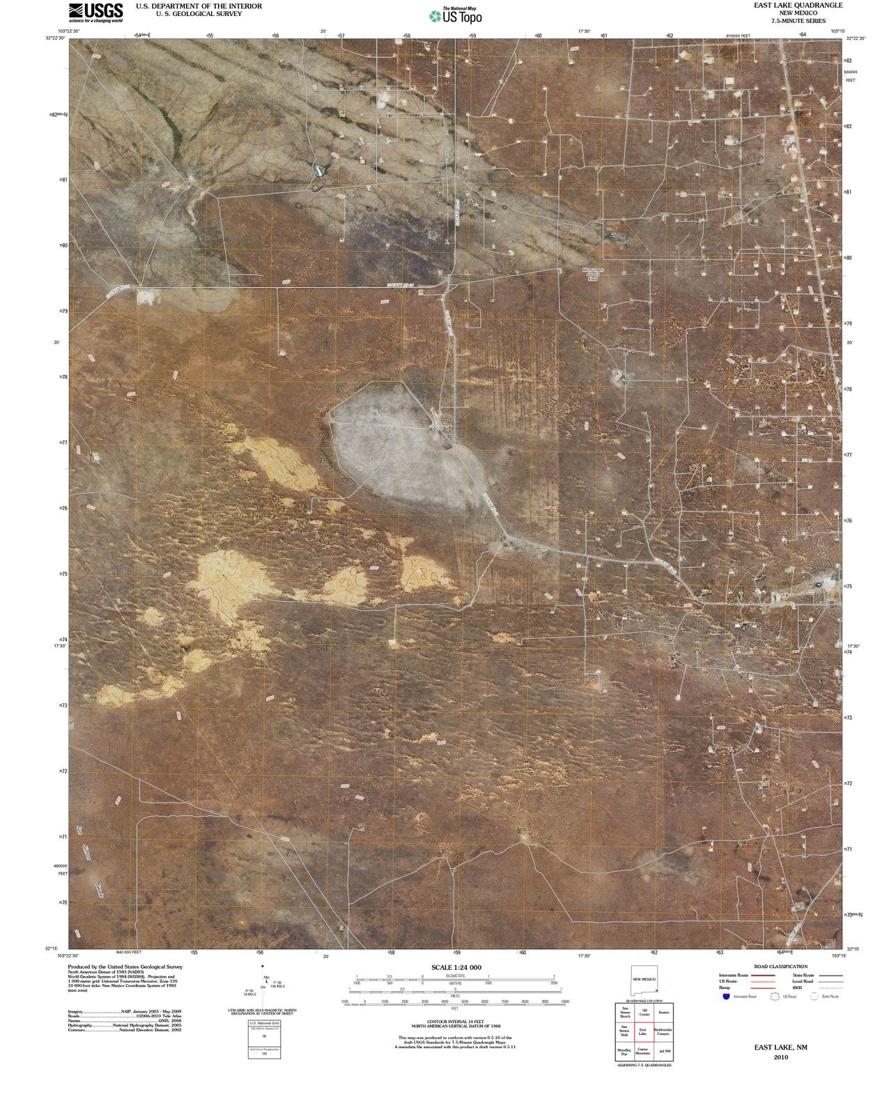 2010 East Lake, NM - New Mexico - USGS Topographic Map