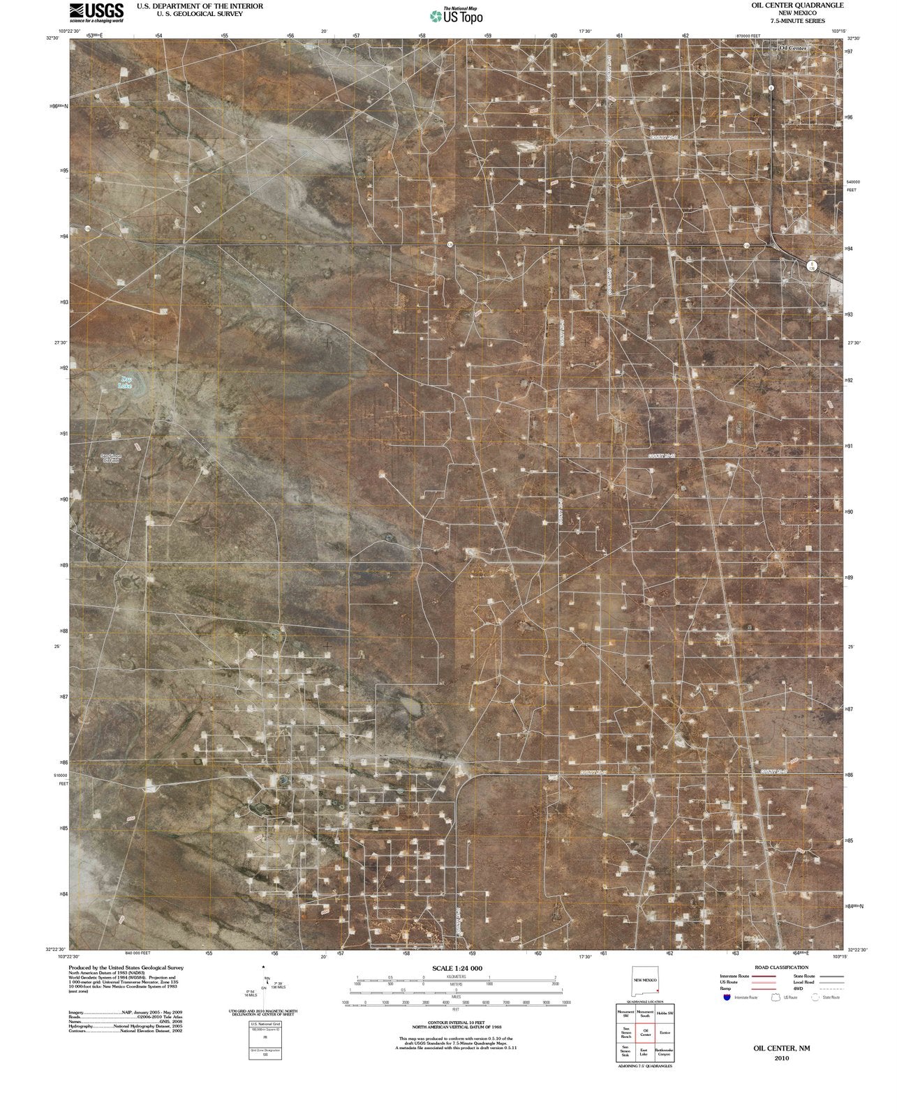 2010 Oil Center, NM - New Mexico - USGS Topographic Map