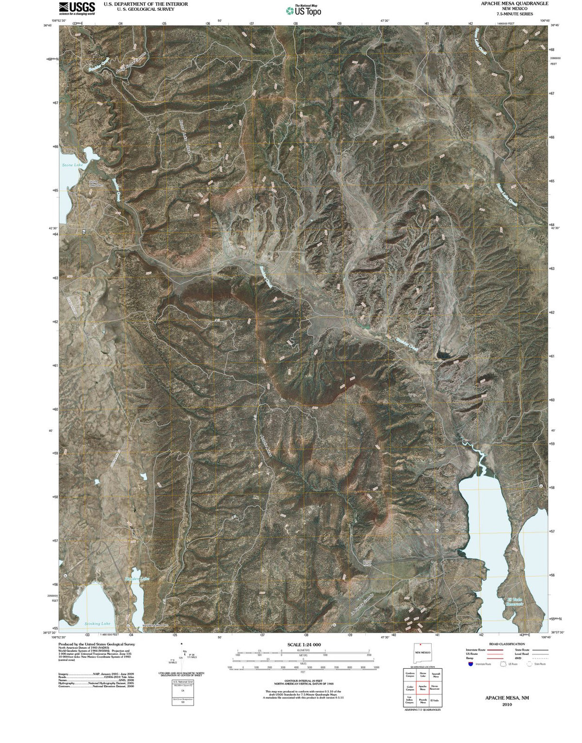 2010 Apache Mesa, NM - New Mexico - USGS Topographic Map