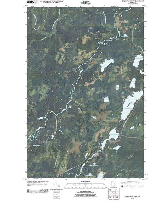 2010 Pequaywan Lake, MN - Minnesota - USGS Topographic Map