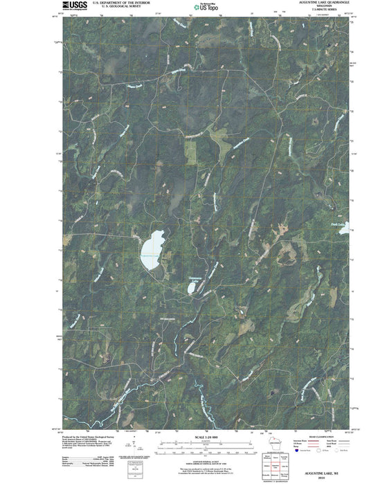 2010 Augustine Lake, WI - Wisconsin - USGS Topographic Map