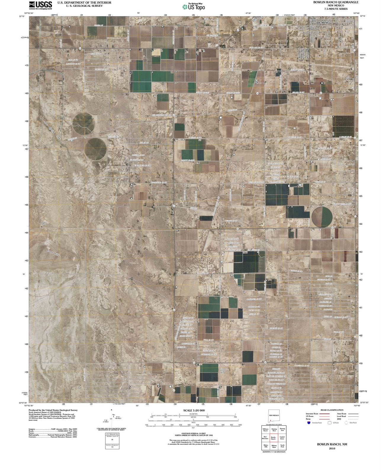 2010 Bowlin Ranch, NM - New Mexico - USGS Topographic Map