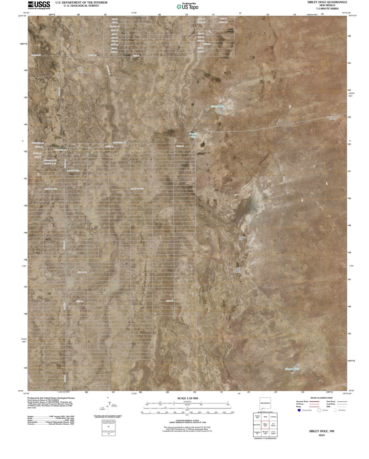 2010 Sibley Hole, NM - New Mexico - USGS Topographic Map