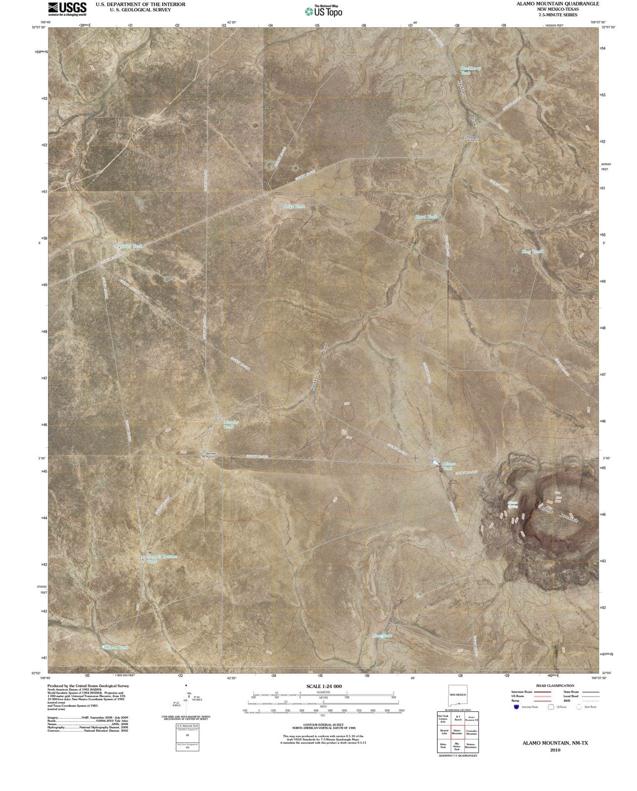 2010 Alamo Mountain, NM - New Mexico - USGS Topographic Map