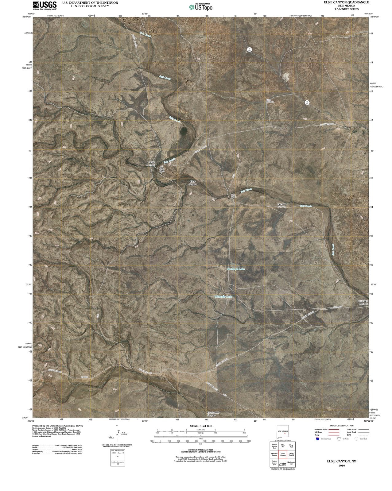 2010 Elsie Canyon, NM - New Mexico - USGS Topographic Map