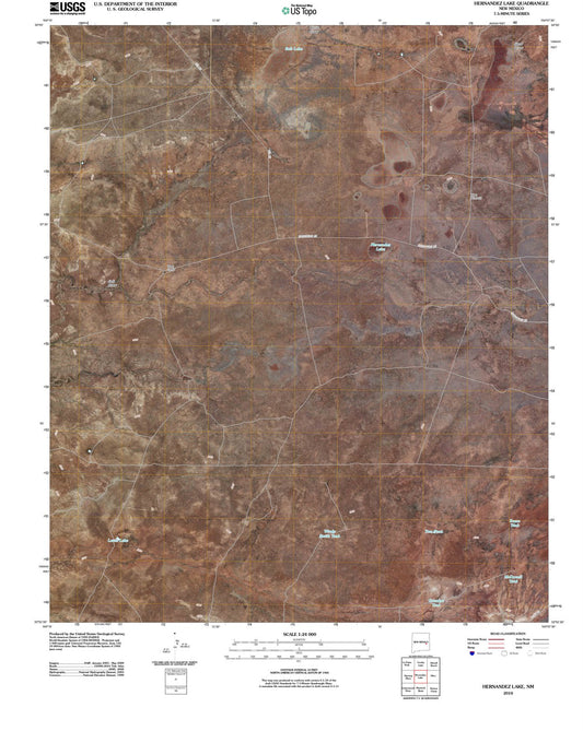 2010 Hernandez Lake, NM - New Mexico - USGS Topographic Map