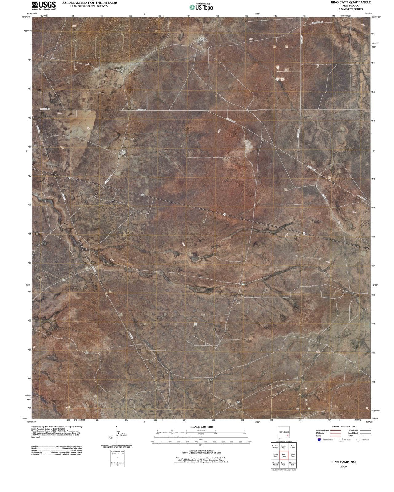 2010 King Camp, NM - New Mexico - USGS Topographic Map