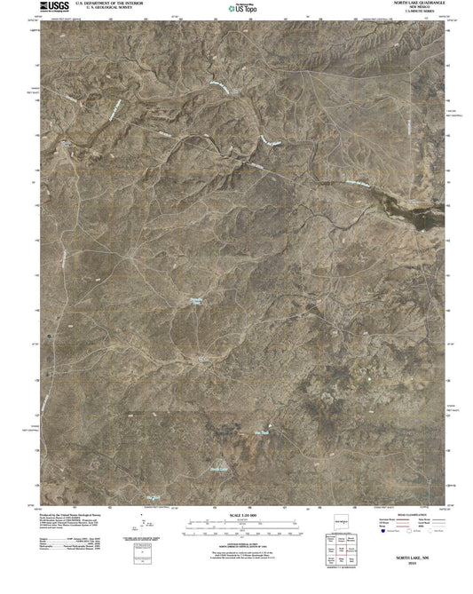 2010 North Lake, NM - New Mexico - USGS Topographic Map