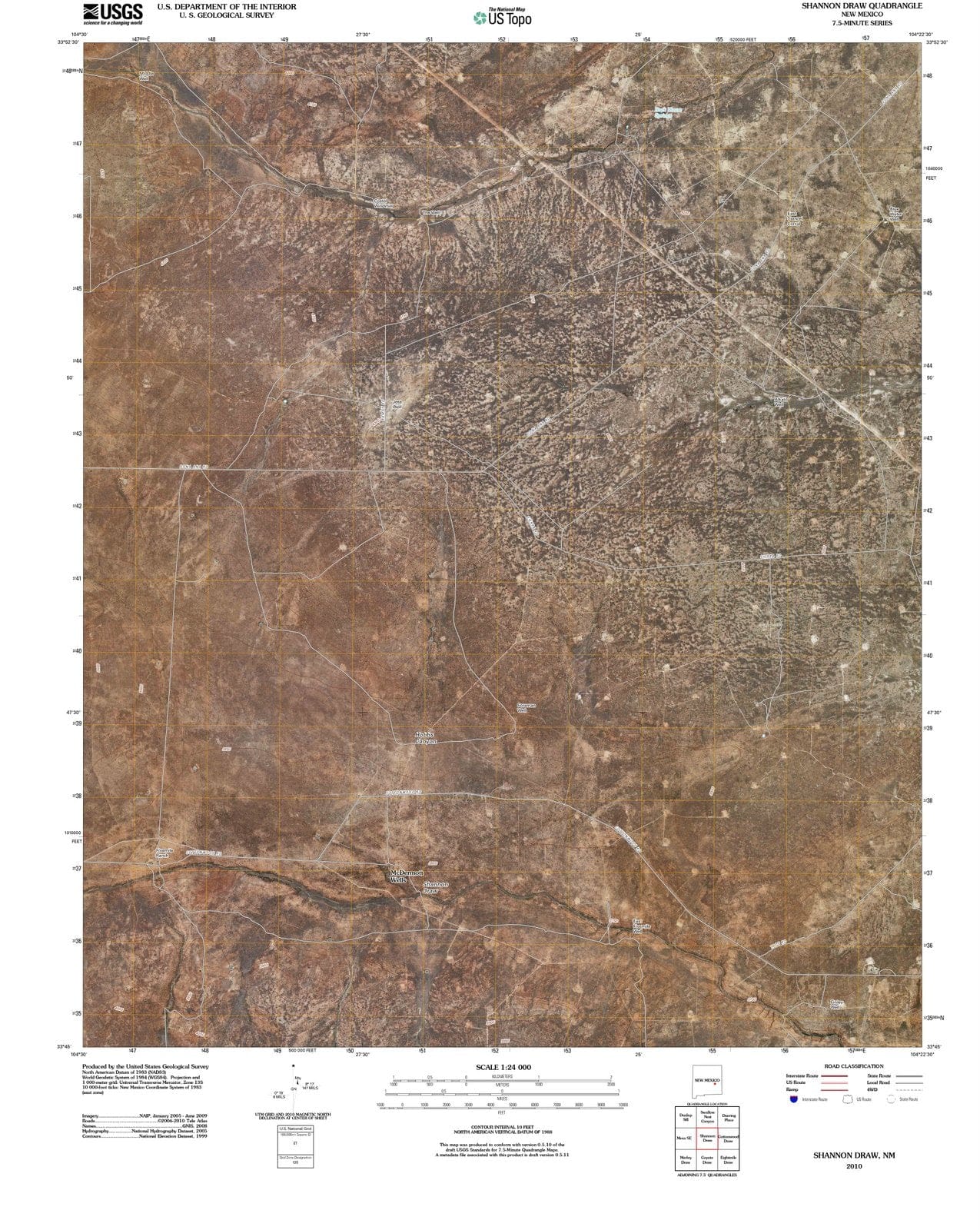 2010 Shannonraw, NM - New Mexico - USGS Topographic Map