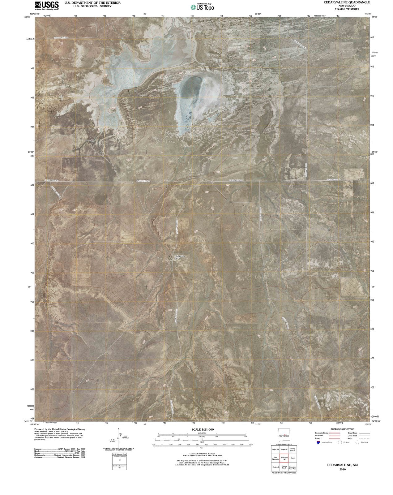 2010 Cedarvale, NM - New Mexico - USGS Topographic Map