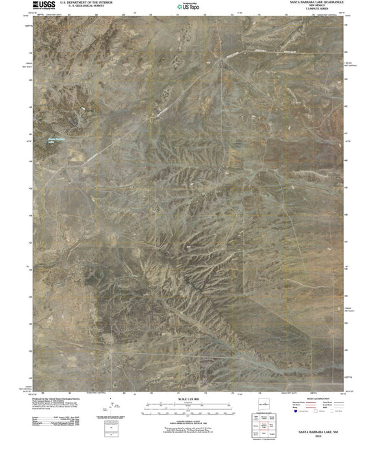 2010 Santa Barbara Lake, NM - New Mexico - USGS Topographic Map