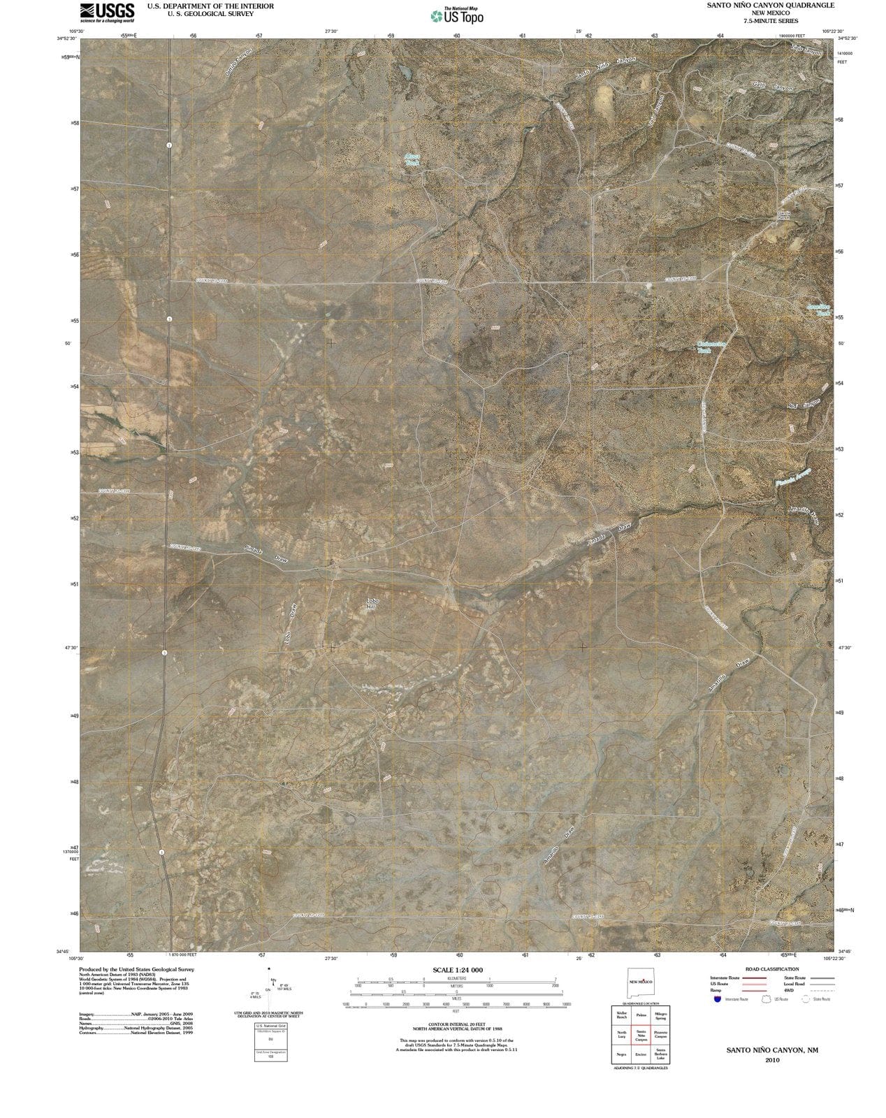 2010 Santo Nino Canyon, NM - New Mexico - USGS Topographic Map