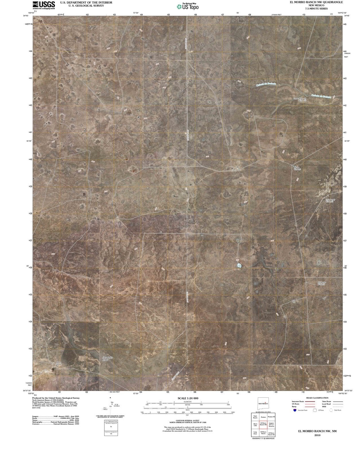 2010 El Morro Ranch, NM - New Mexico - USGS Topographic Map v2