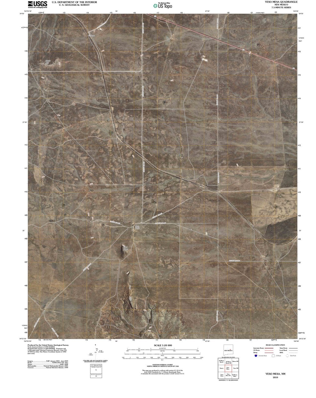 2010 Yeso Mesa, NM - New Mexico - USGS Topographic Map