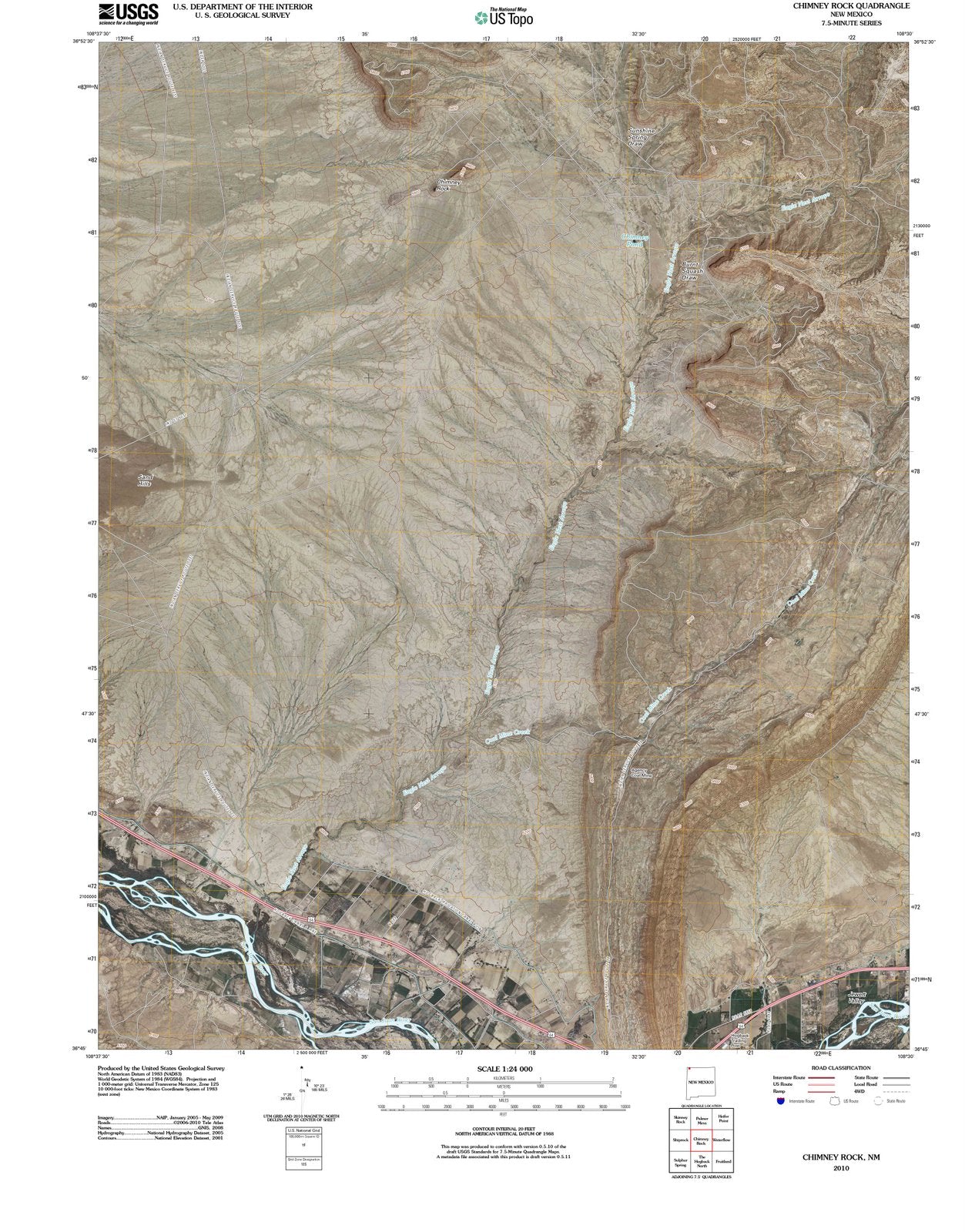 2010 Chimney Rock, NM - New Mexico - USGS Topographic Map