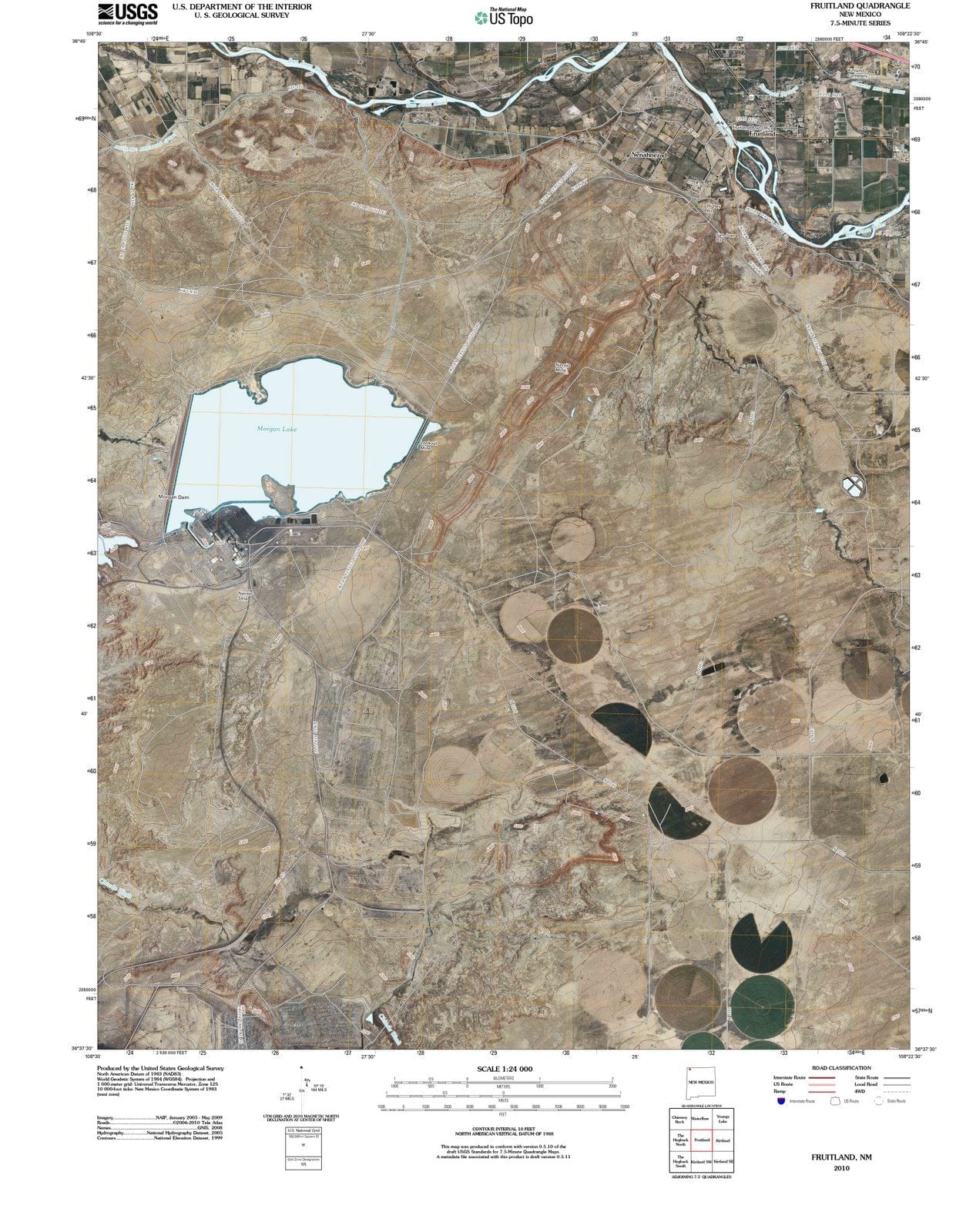 2010 Fruitland, NM - New Mexico - USGS Topographic Map