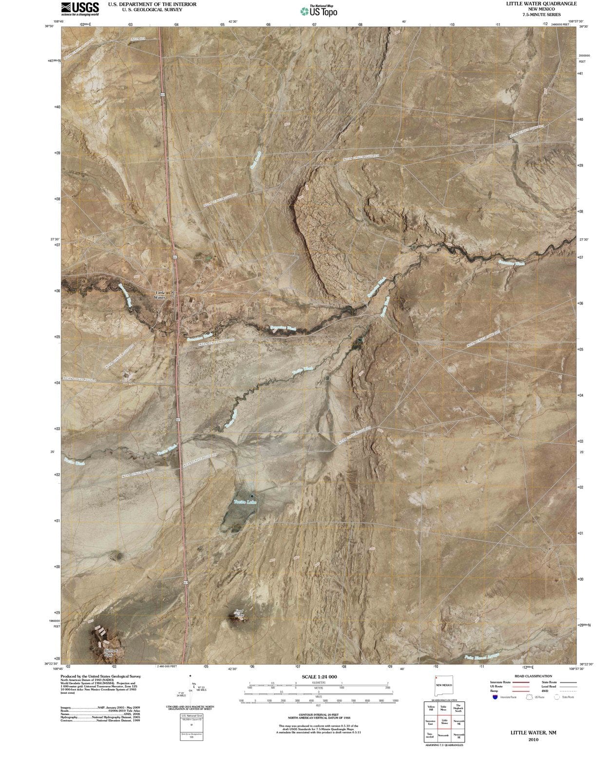 2010 Little Water, NM - New Mexico - USGS Topographic Map
