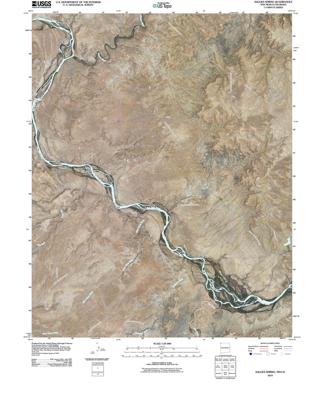 2010 Sallies Spring, NM - New Mexico - USGS Topographic Map