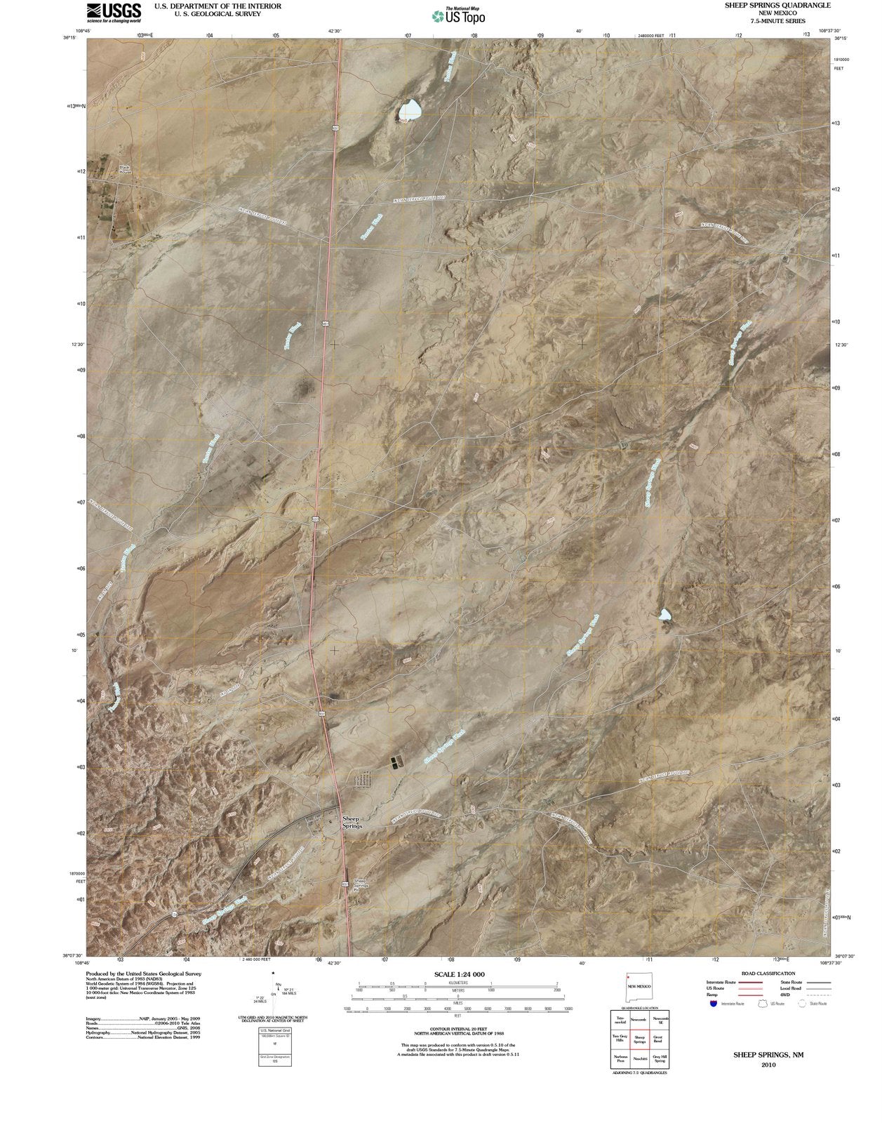 2010 Sheep Springs, NM - New Mexico - USGS Topographic Map
