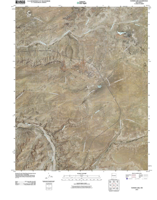 2010 Tanner Lake, NM - New Mexico - USGS Topographic Map