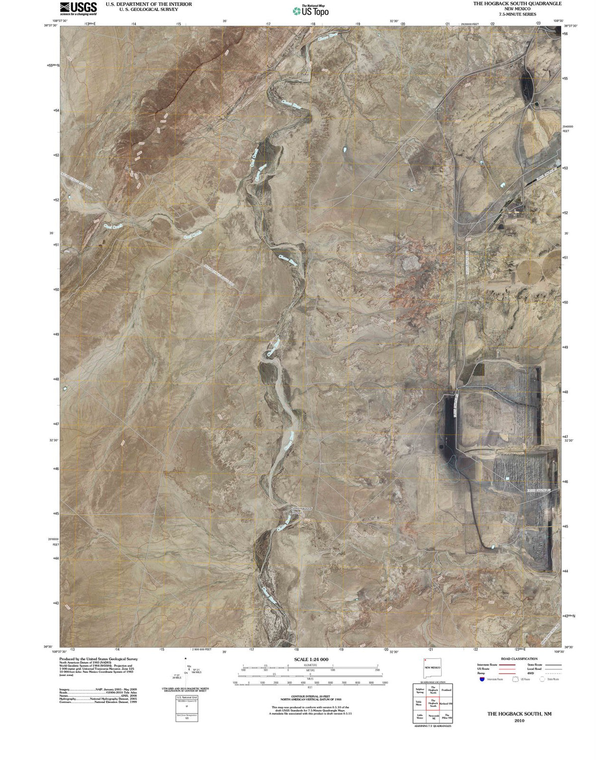 2010 The Hogback South, NM - New Mexico - USGS Topographic Map