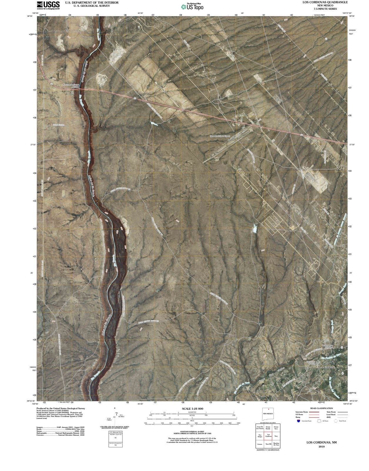 2010 Los Cordovas, NM - New Mexico - USGS Topographic Map