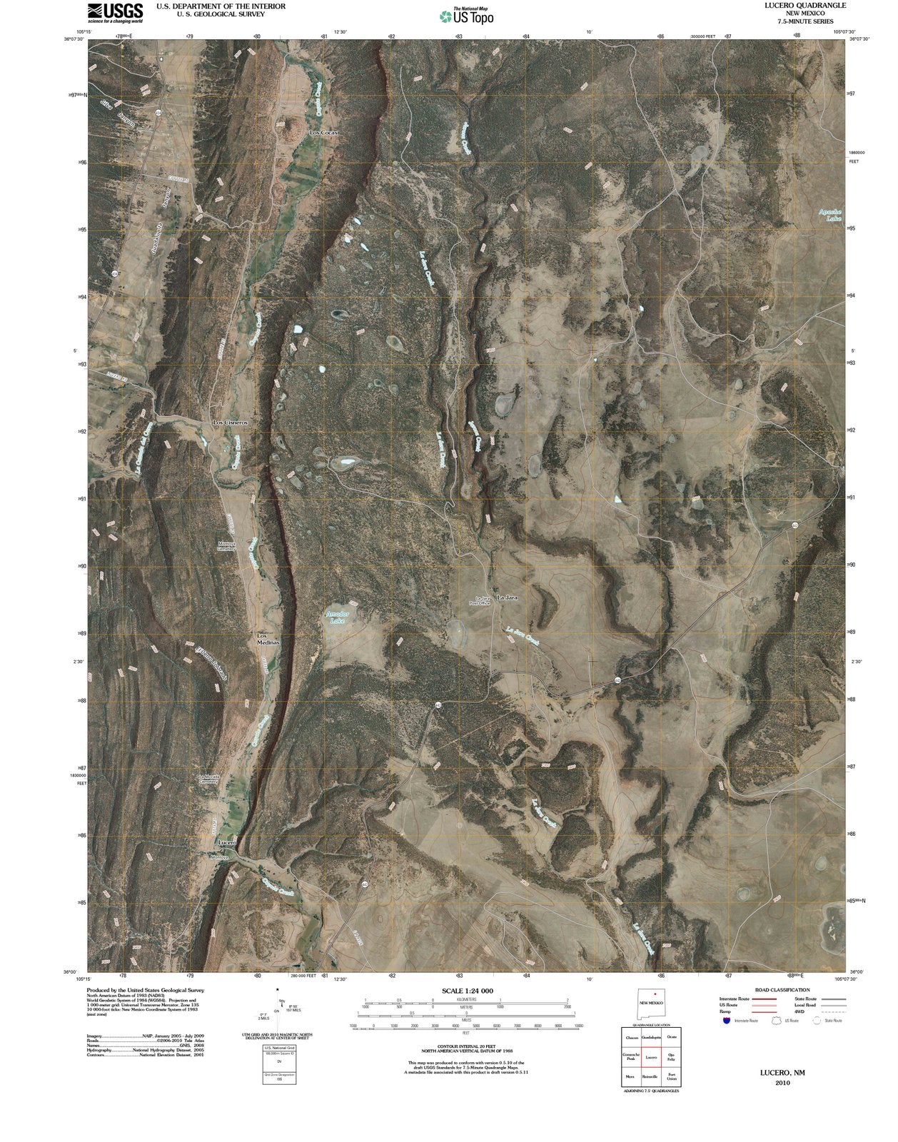 2010 Lucero, NM - New Mexico - USGS Topographic Map