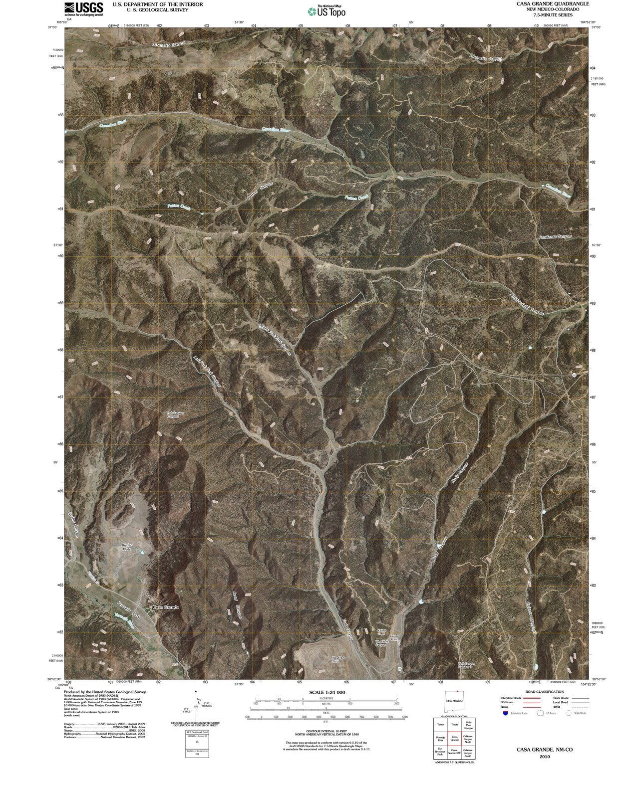 2010 Casa Grande, NM - New Mexico - USGS Topographic Map