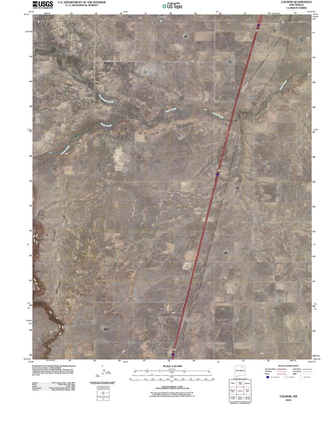 2010 Colmor, NM - New Mexico - USGS Topographic Map
