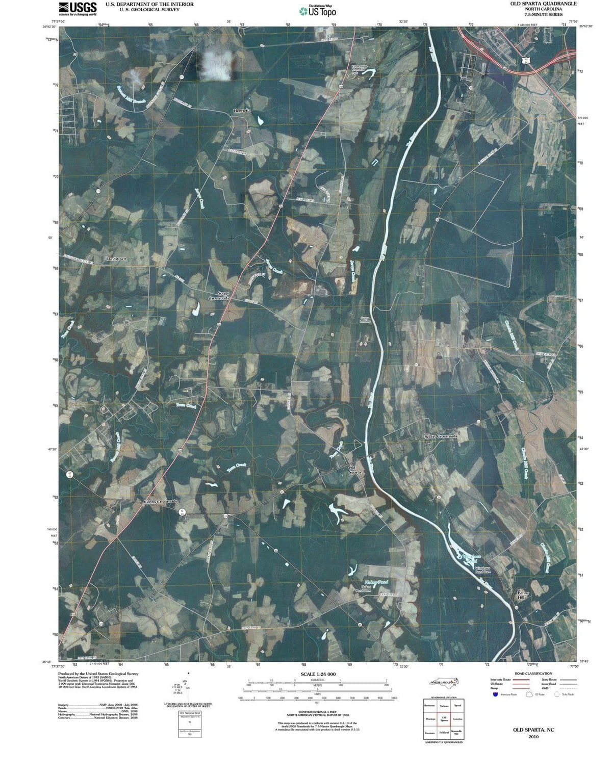 2010 Old Sparta, NC - North Carolina - USGS Topographic Map