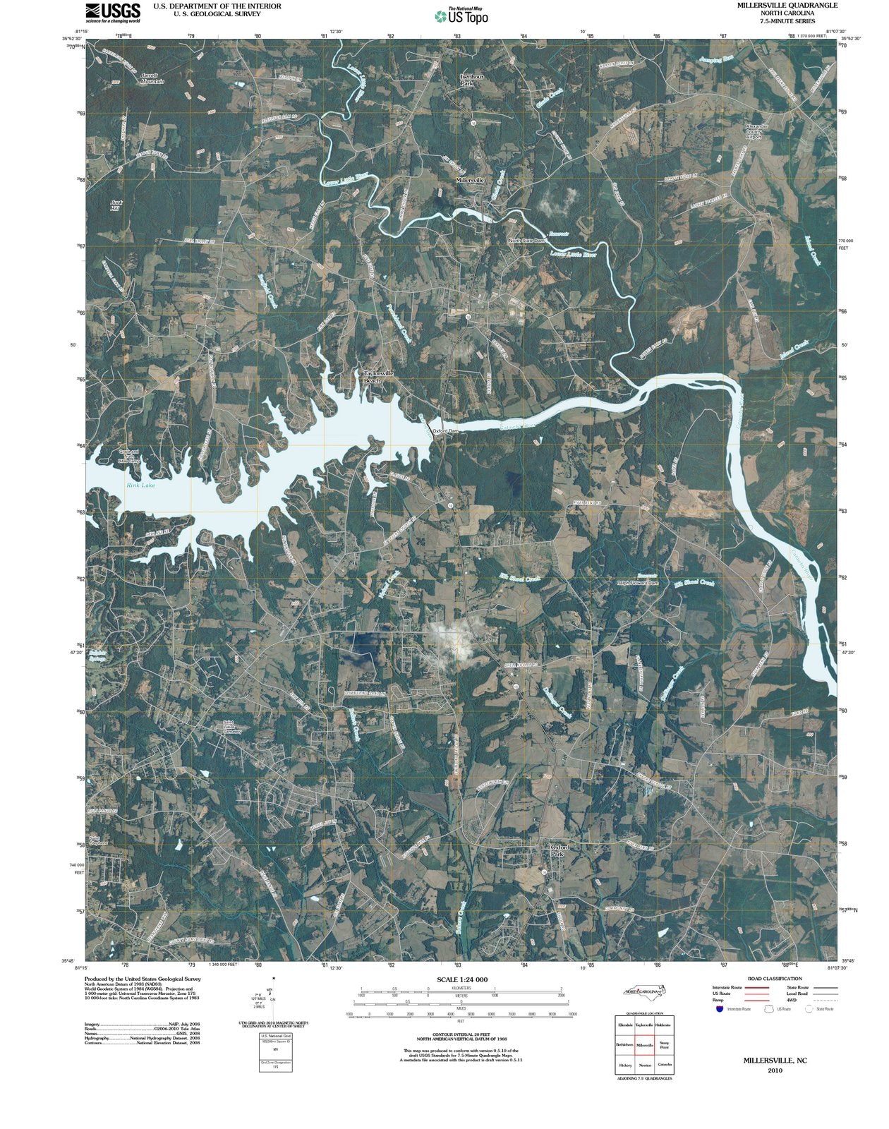2010 Millersville, NC - North Carolina - USGS Topographic Map