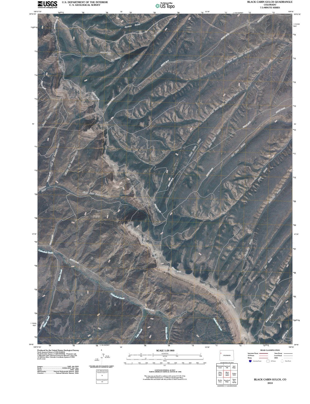2010 Black Cabin Gulch, CO - Colorado - USGS Topographic Map