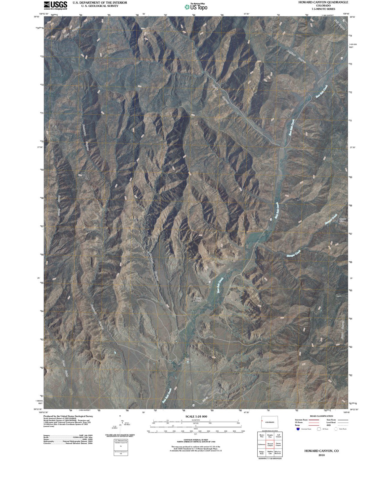 2010 Howard Canyon, CO - Colorado - USGS Topographic Map