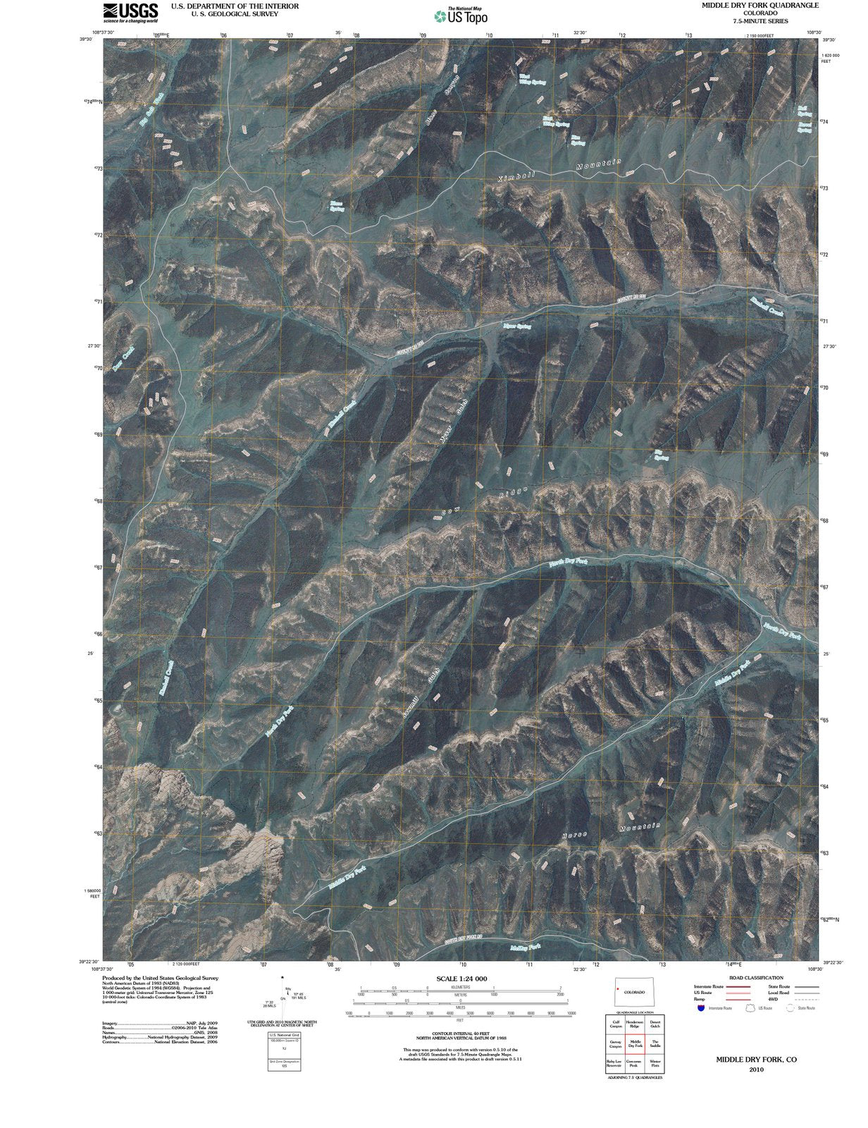 2010 Middlery Fork, CO - Colorado - USGS Topographic Map