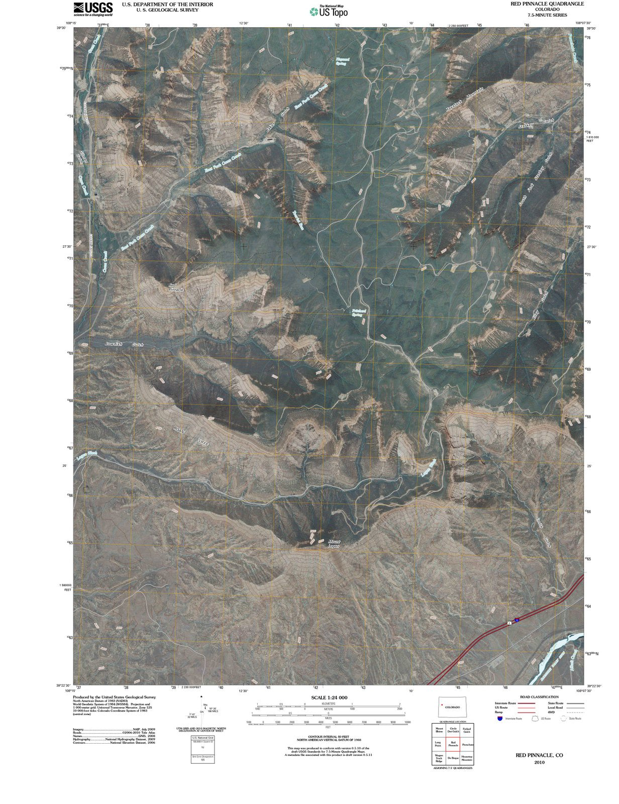 2010 Red Pinnacle, CO - Colorado - USGS Topographic Map