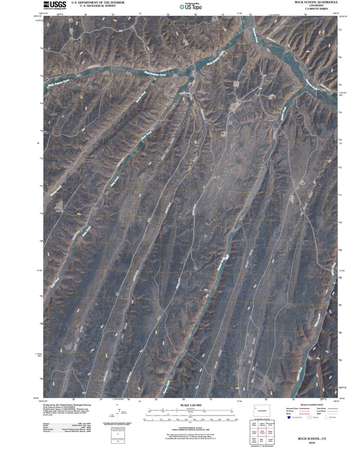 2010 Rock School, CO - Colorado - USGS Topographic Map