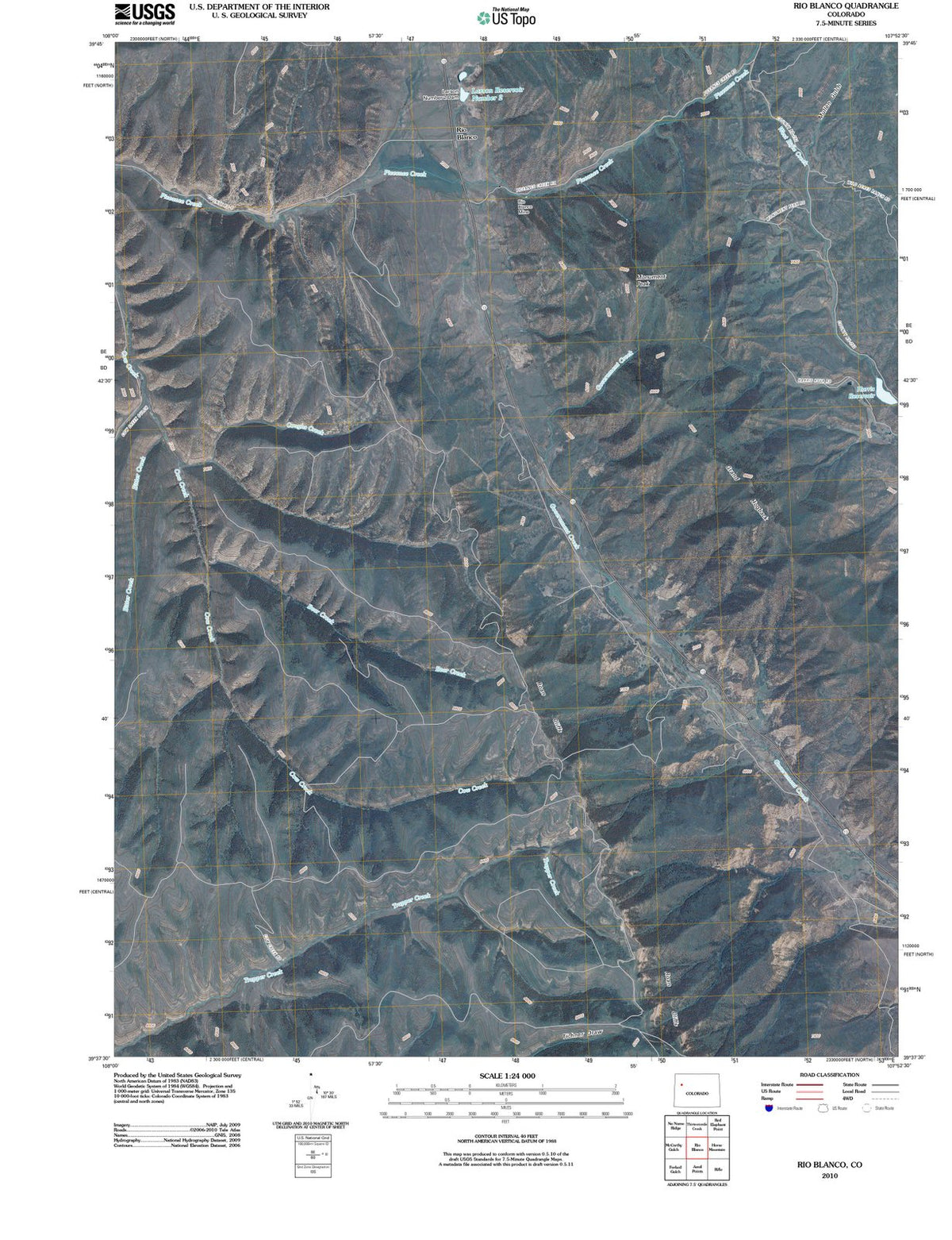 2010 Rio Blanco, CO - Colorado - USGS Topographic Map