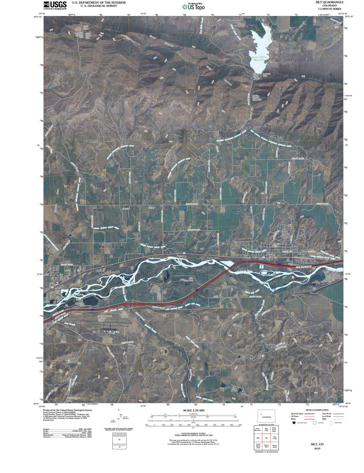 2010 Silt, CO - Colorado - USGS Topographic Map
