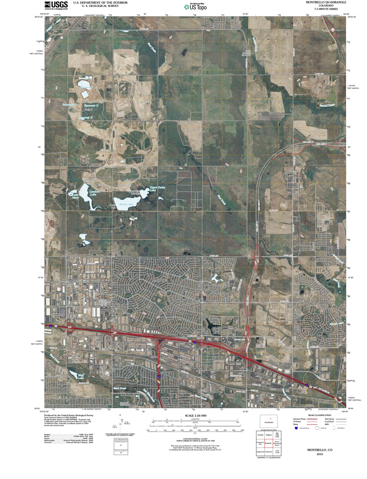 2010 Montbello, CO - Colorado - USGS Topographic Map