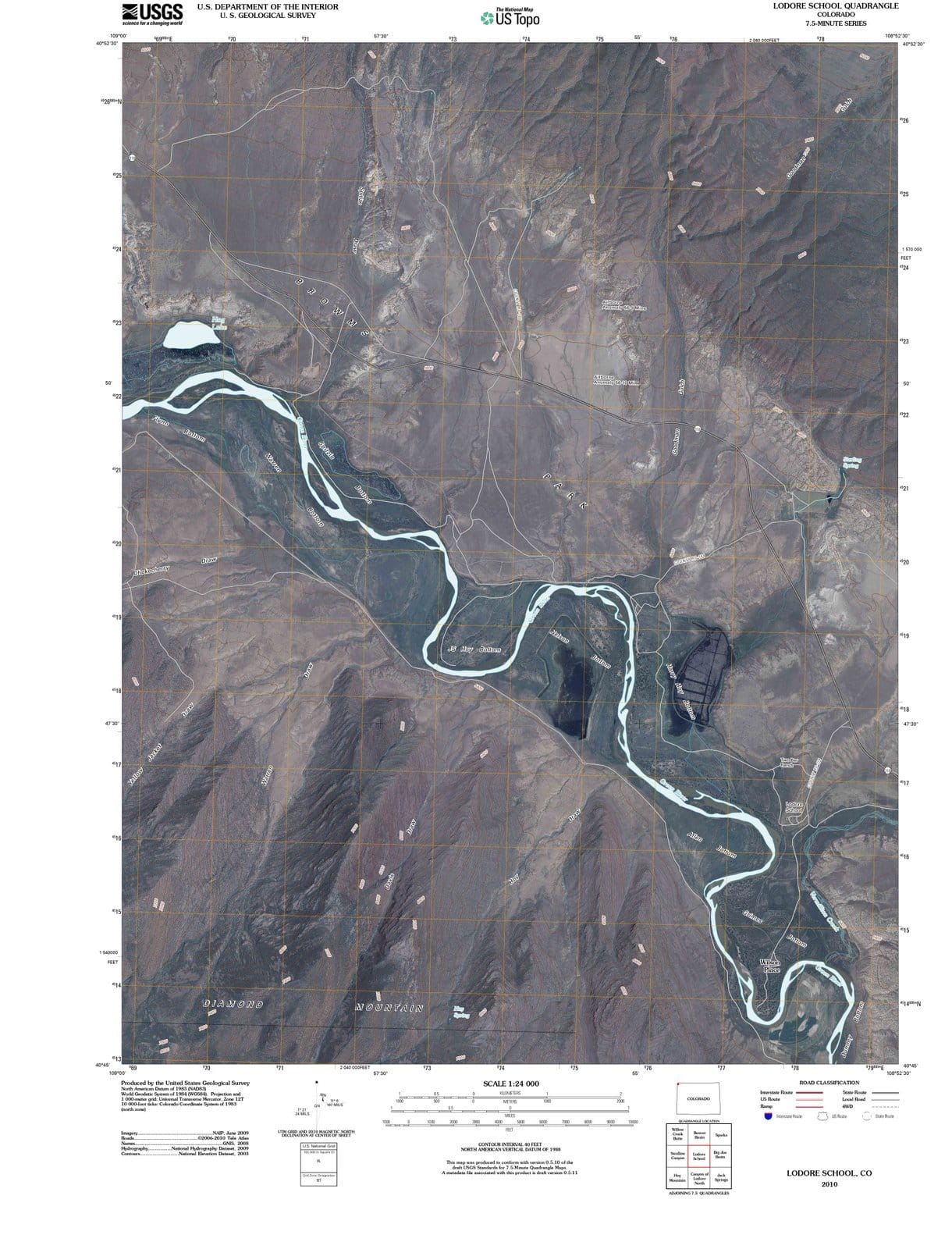 2010 Lodore School, CO - Colorado - USGS Topographic Map