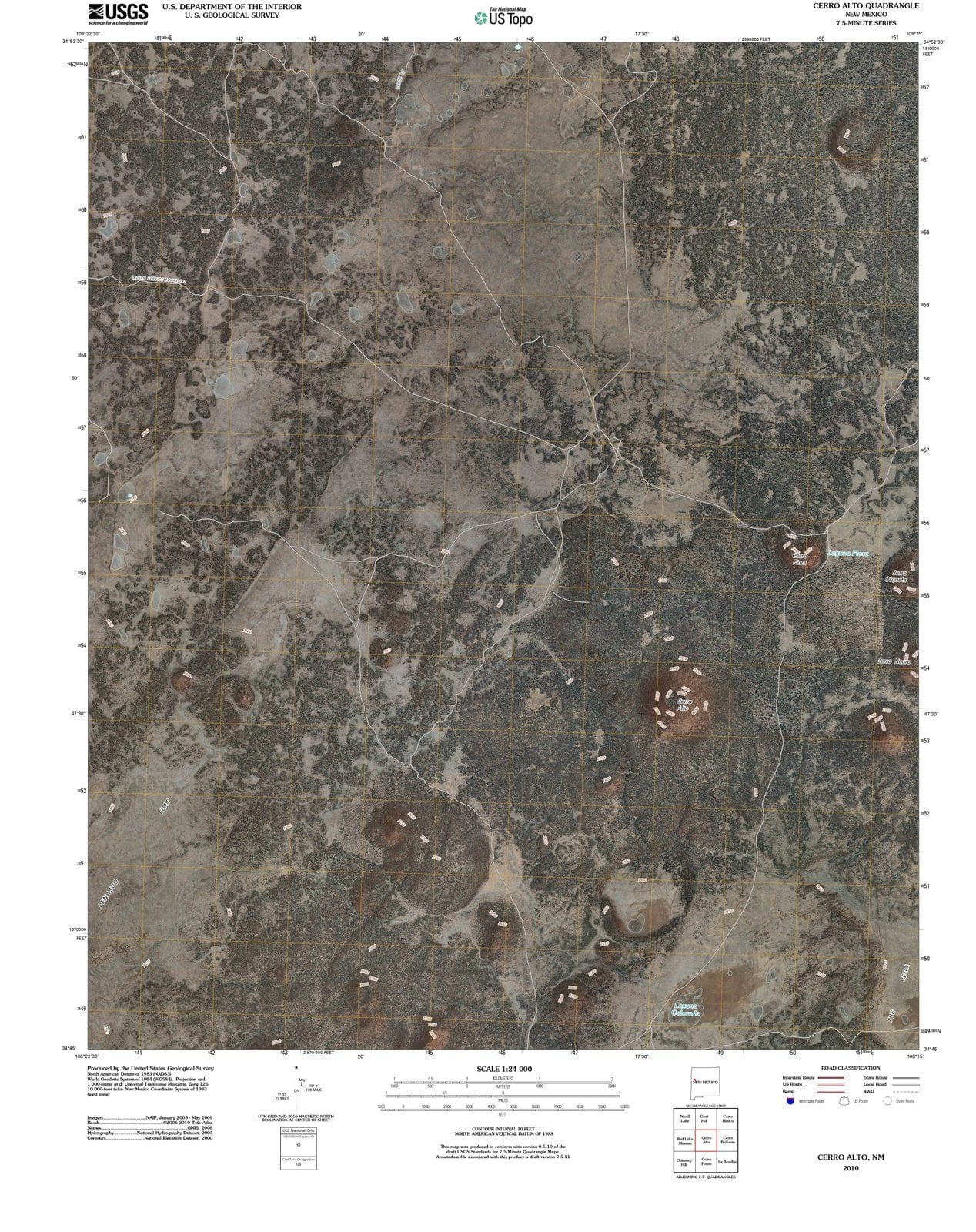 2010 Cerro Alto, NM - New Mexico - USGS Topographic Map
